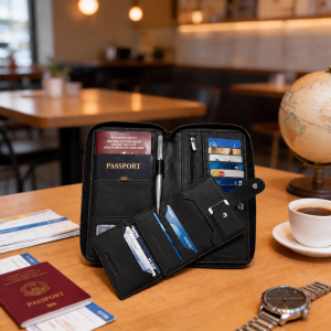Nomo Vault - Combined 2 piece RFID Shielded Travel Wallet and Day wallet